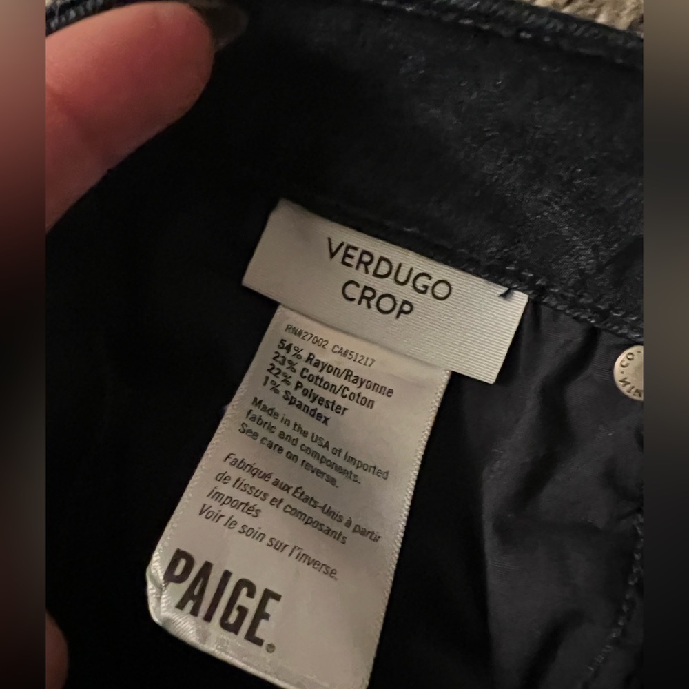 PAIGE Denim Verdugo Crop Skinny Jeans Size 25 - Picture 14 of 14